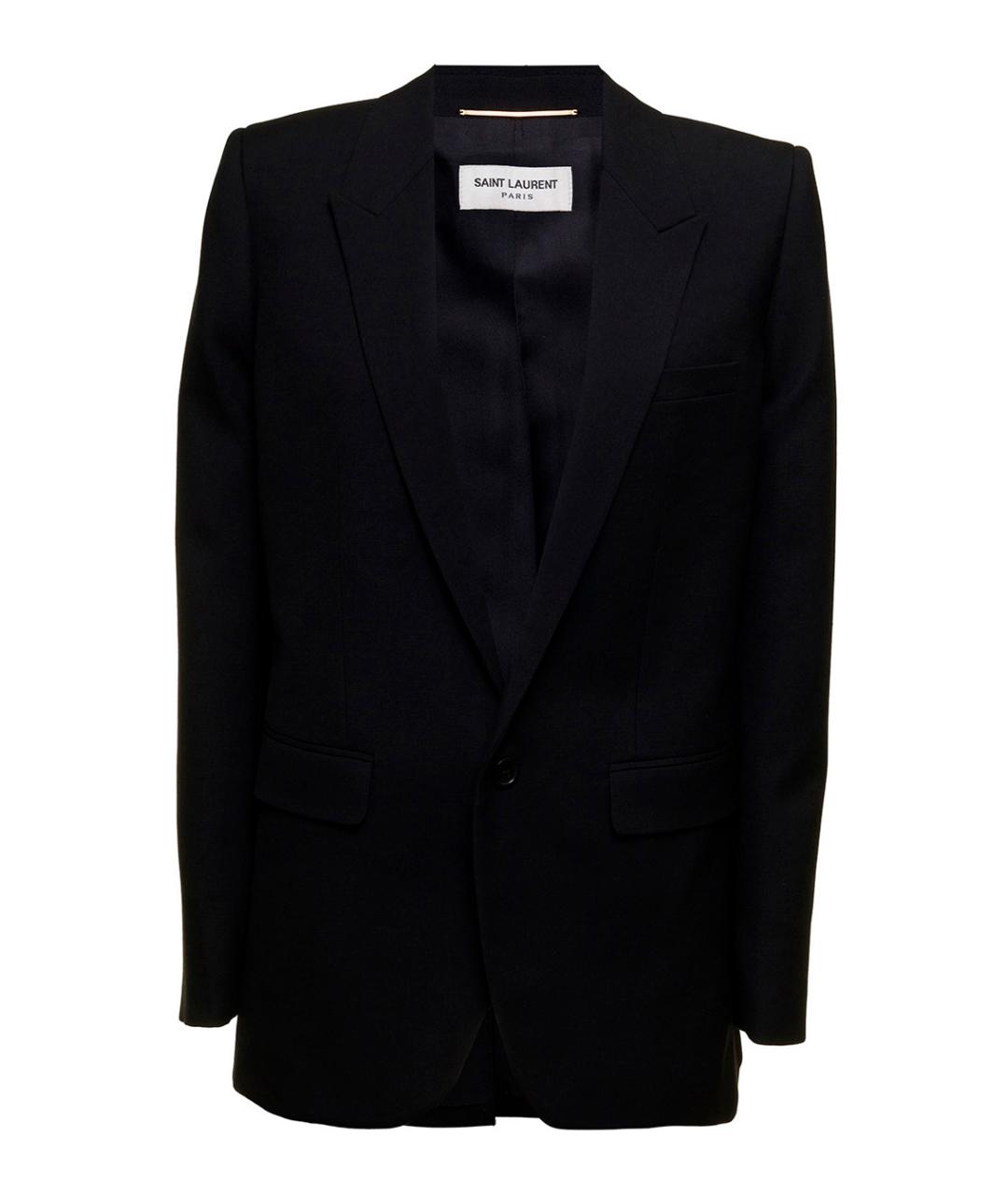 SAINT LAURENT Черный шерстяной жакет/пиджак, фото 1