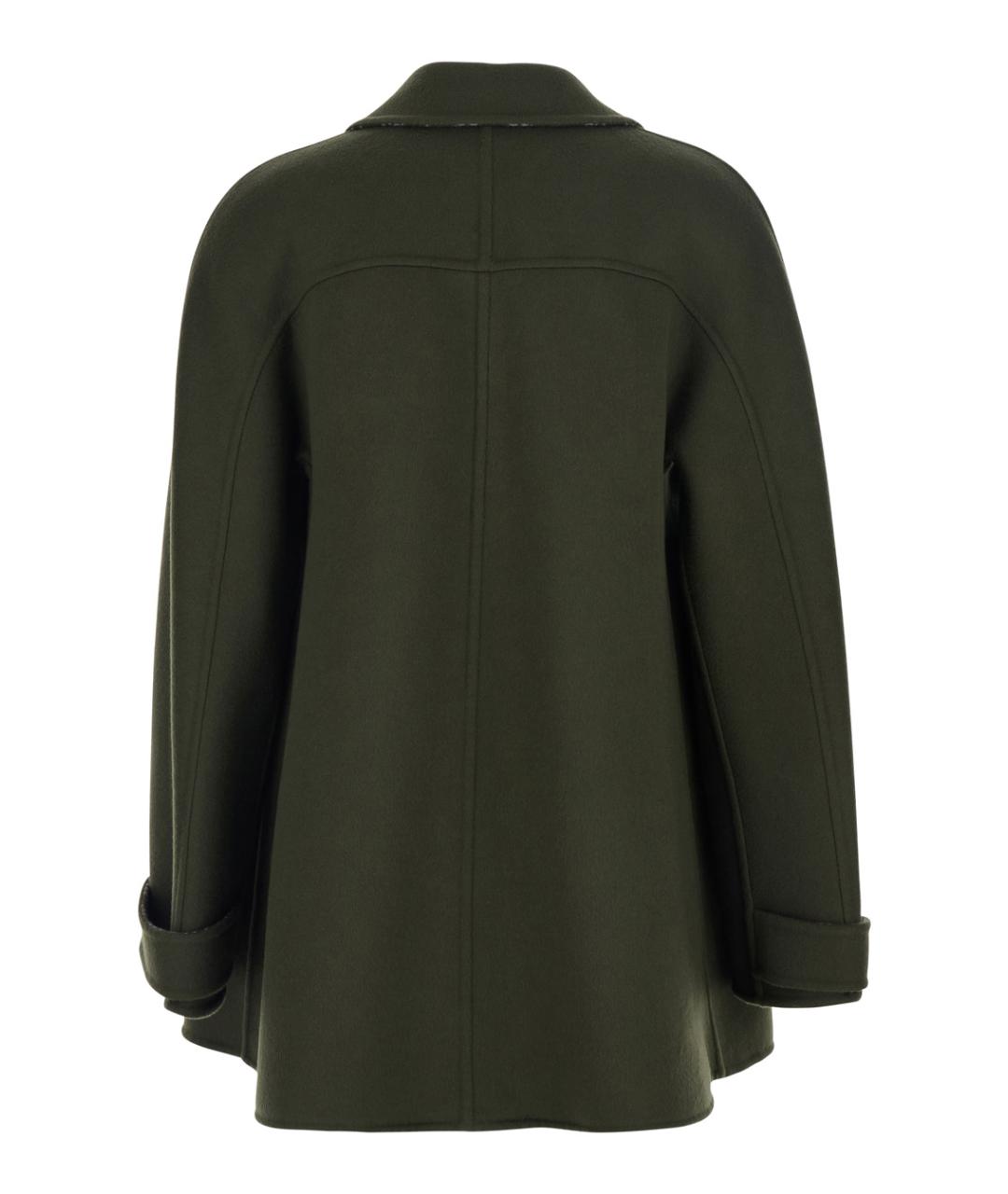 GUCCI Зеленые шерстяное пальто, фото 2
