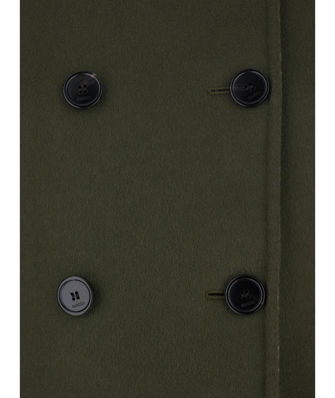 GUCCI Зеленые шерстяное пальто, фото 3