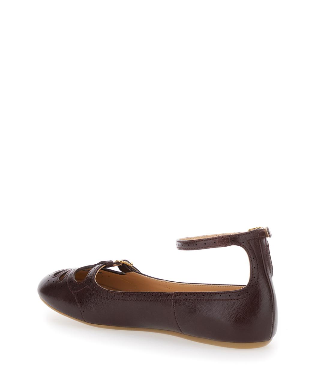 CHLOE Фиолетовые кожаные балетки, фото 3