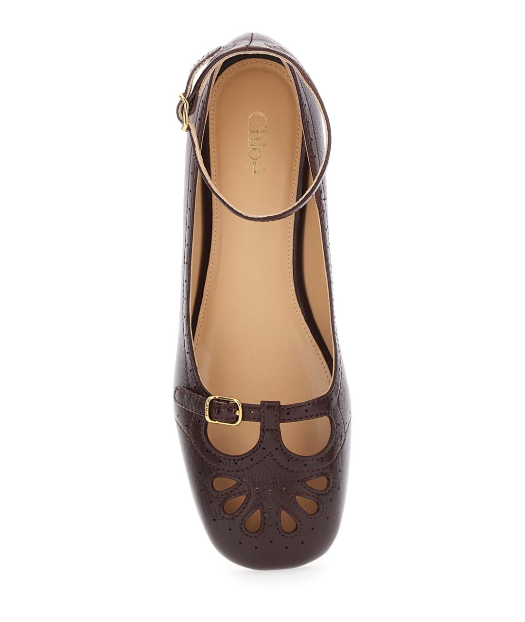 CHLOE Фиолетовые кожаные балетки, фото 4