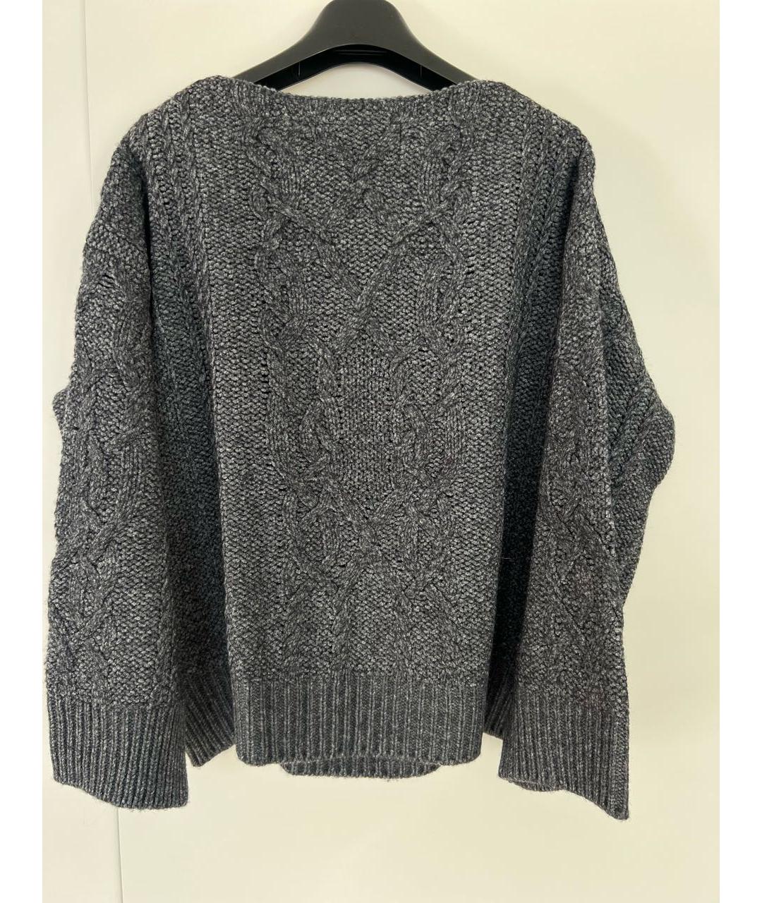 ERMANNO SCERVINO Антрацитовый шерстяной джемпер / свитер, фото 3