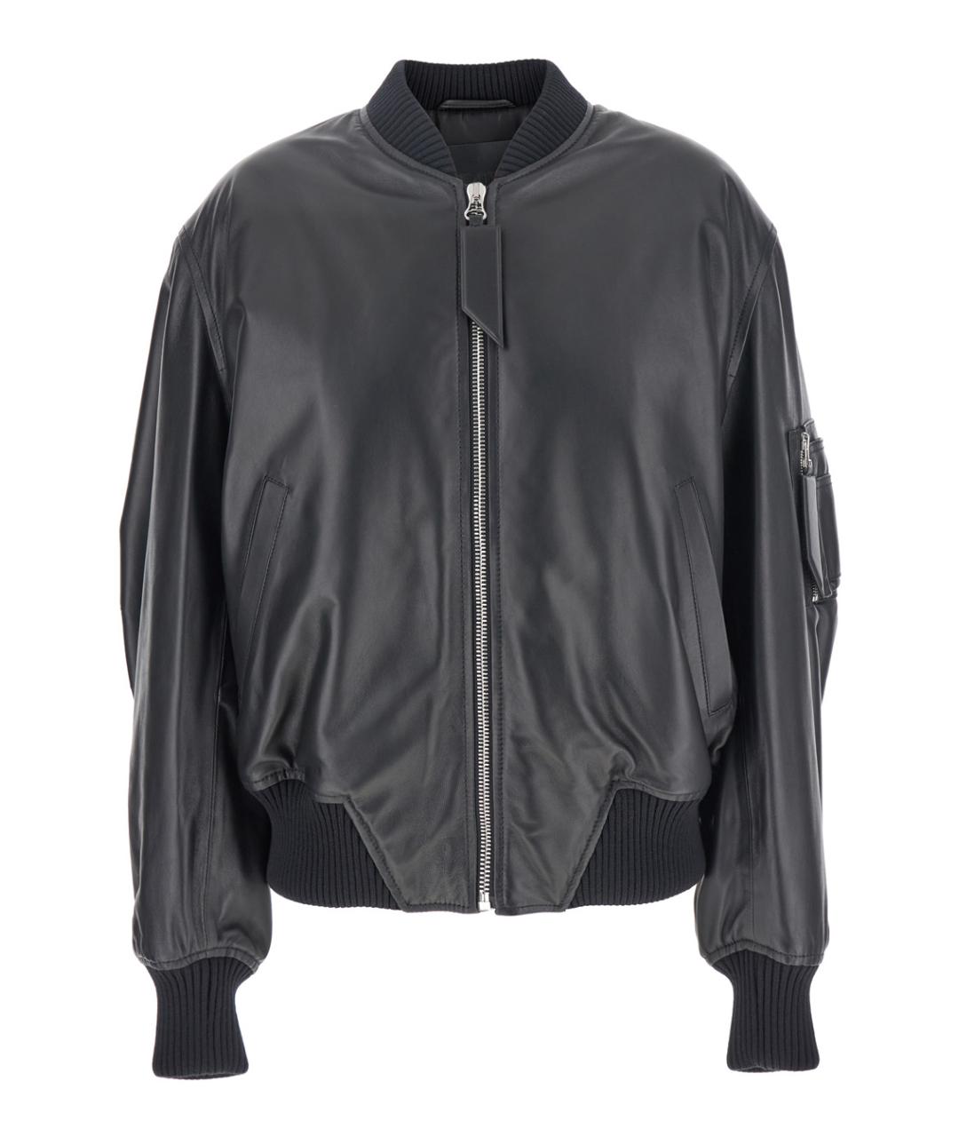 THE ATTICO Черная кожаная куртка, фото 1