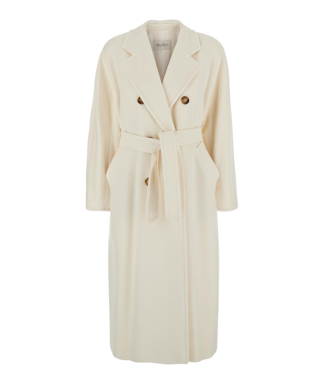 MAX MARA Белое шерстяное пальто, фото 1