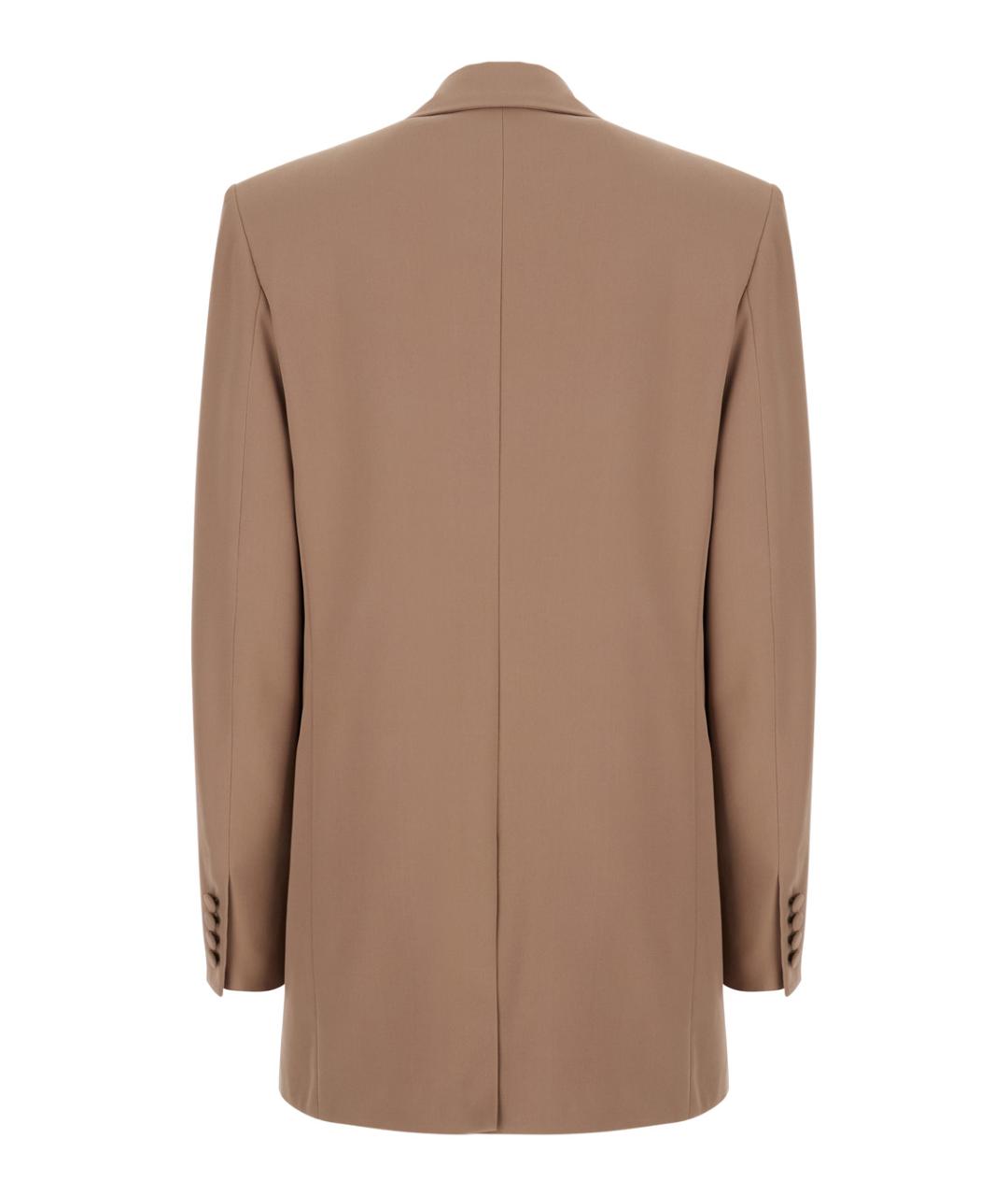 SAINT LAURENT Бежевый шерстяной жакет/пиджак, фото 2