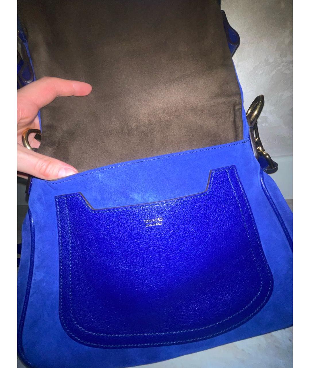 TOM FORD Синяя замшевая сумка через плечо, фото 3