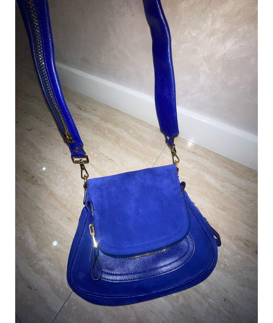 TOM FORD Синяя замшевая сумка через плечо, фото 2