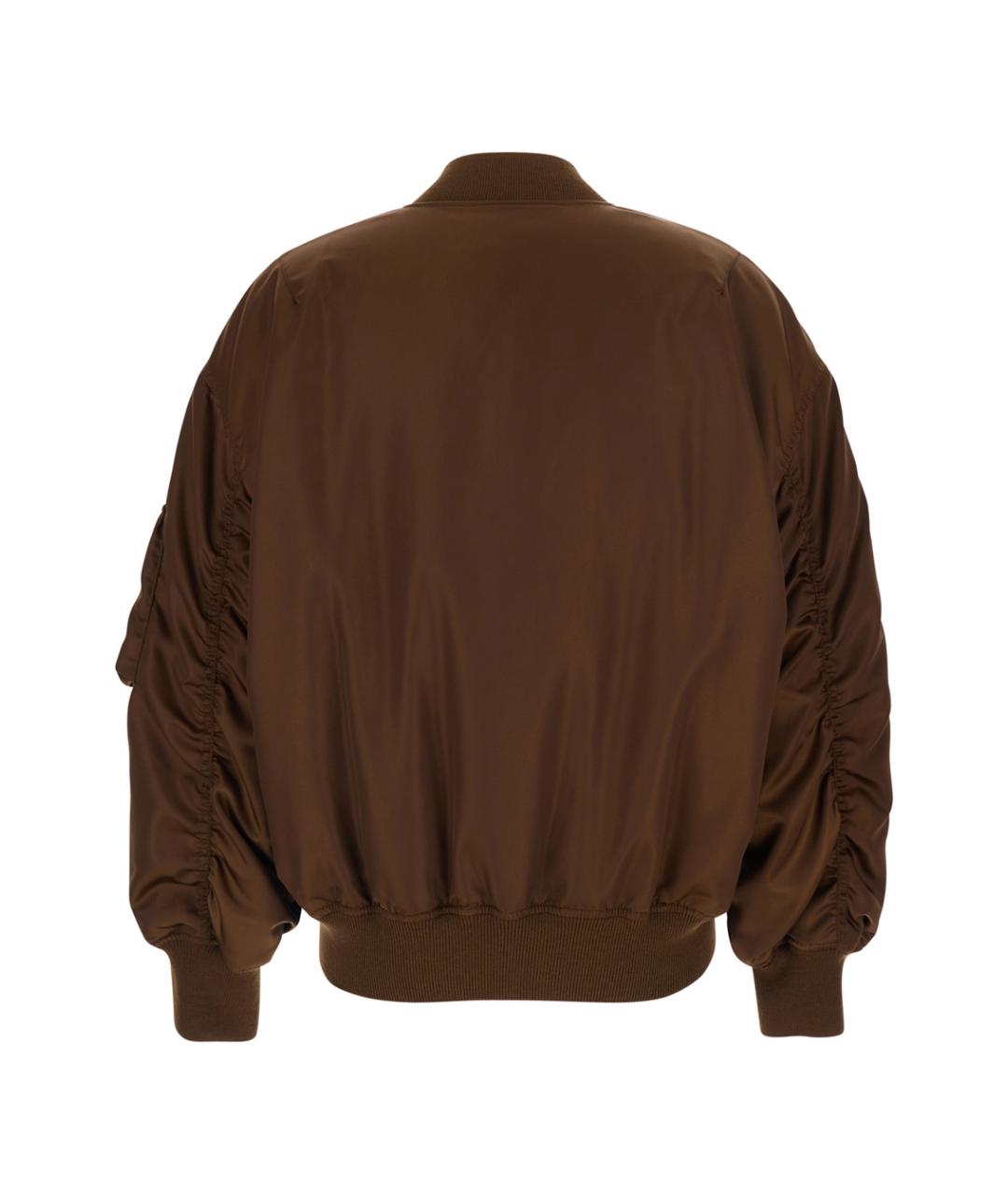 SAINT LAURENT Коричневая полиамидовая куртка, фото 2