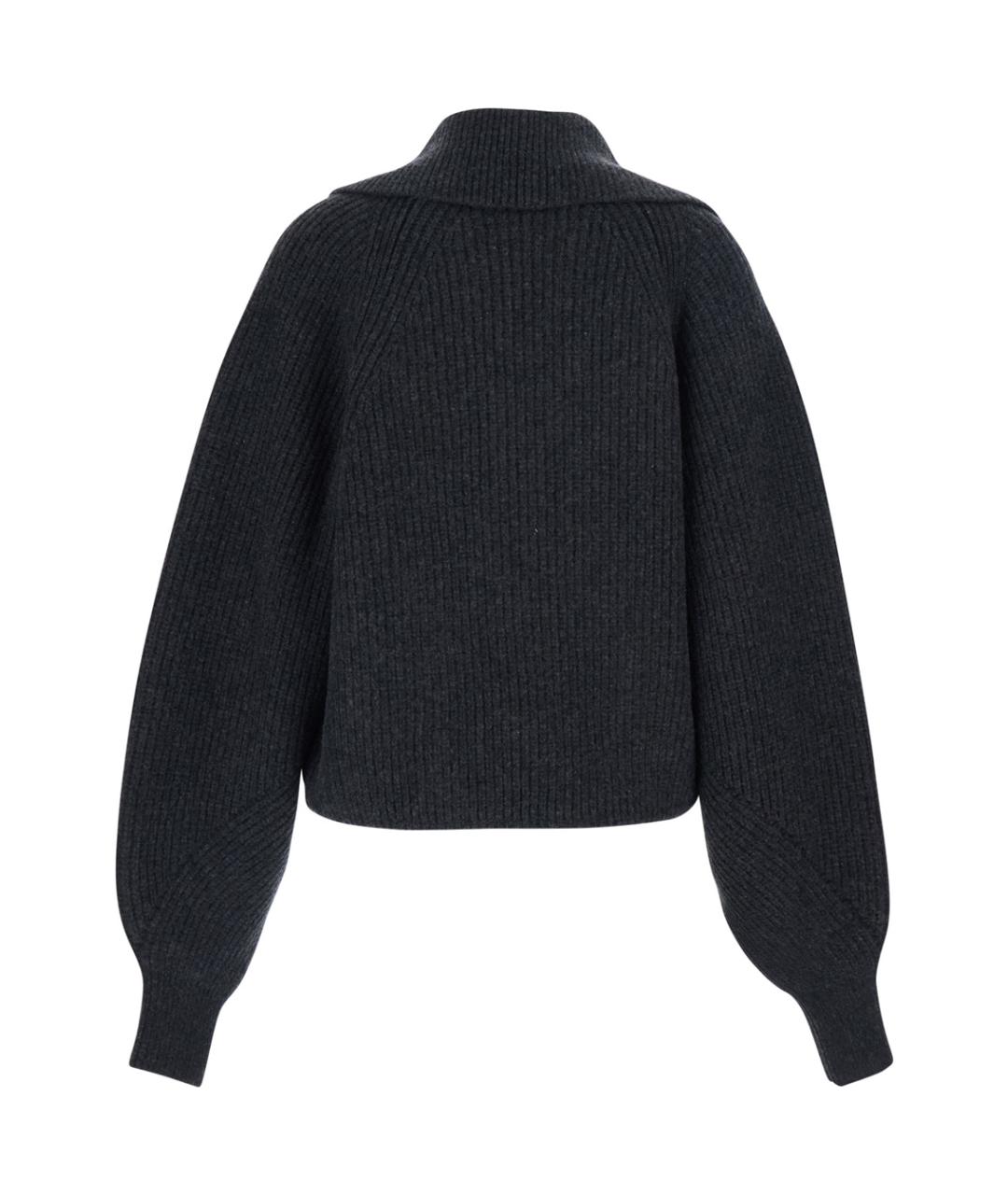 BALMAIN Антрацитовый шерстяной джемпер / свитер, фото 2