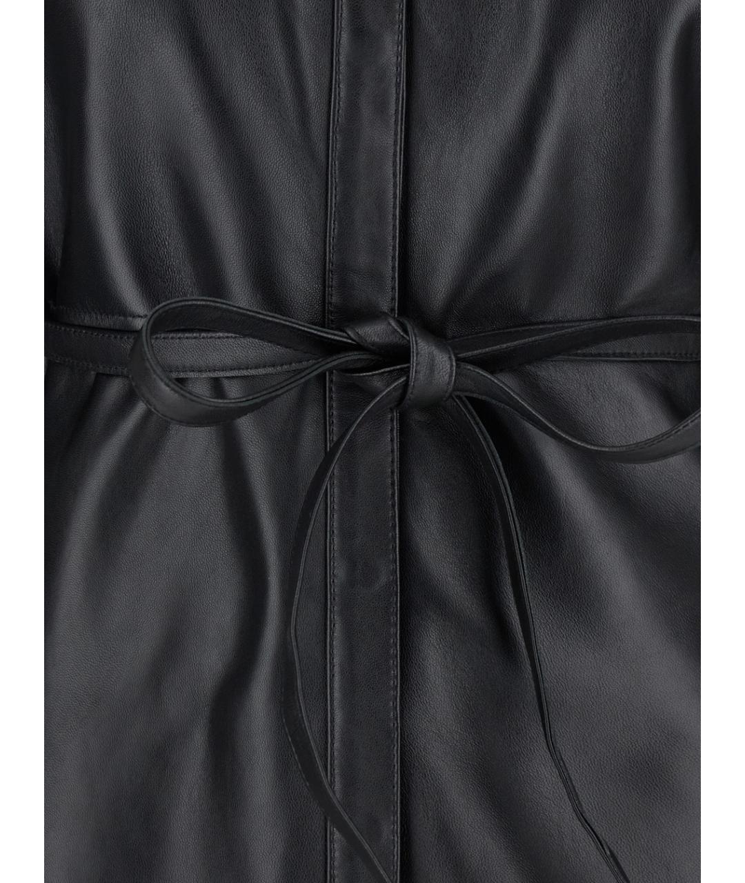 BLUMARINE Черная кожаная рубашка, фото 3