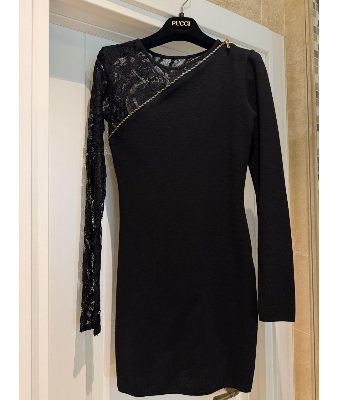 EMILIO PUCCI Черное хлопко-эластановое коктейльное платье, фото 2