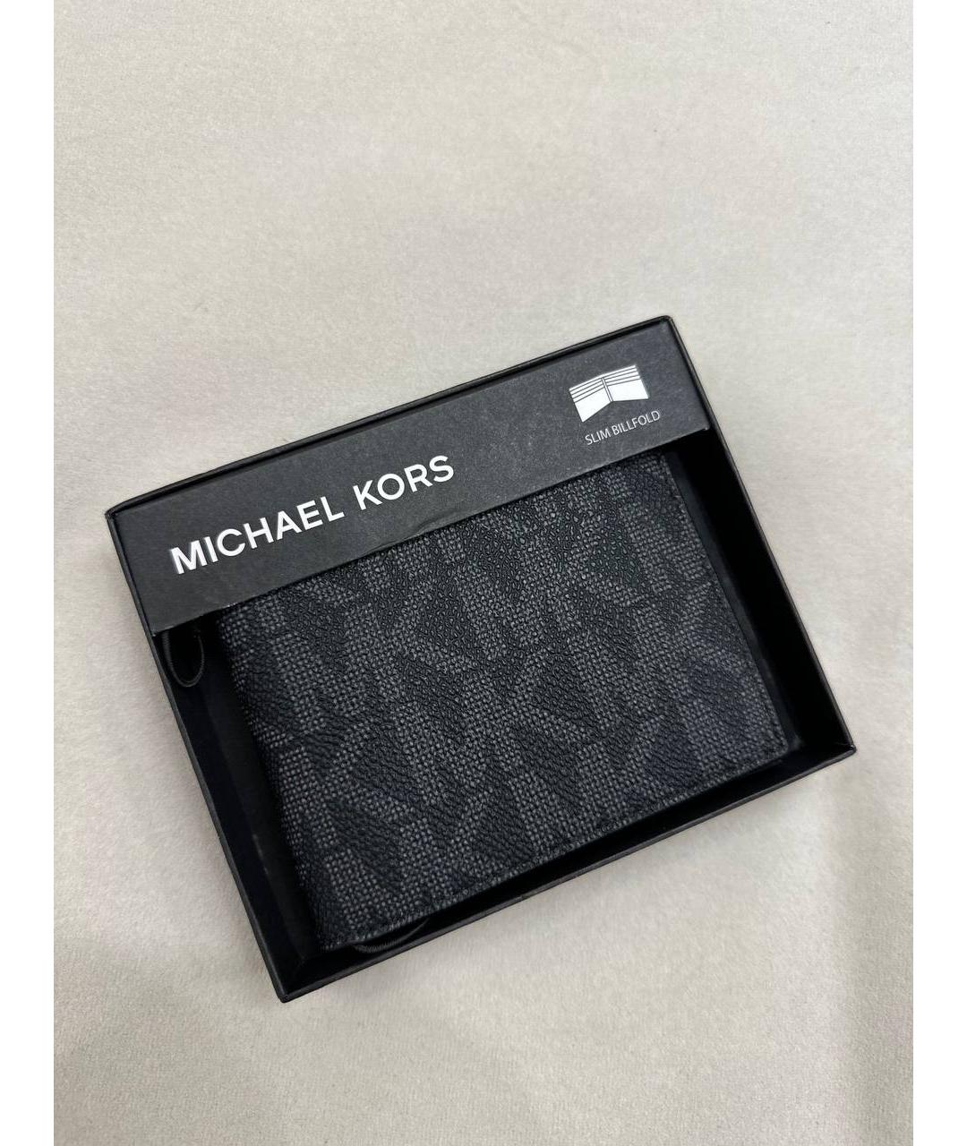 MICHAEL KORS Черный кожаный кошелек, фото 7