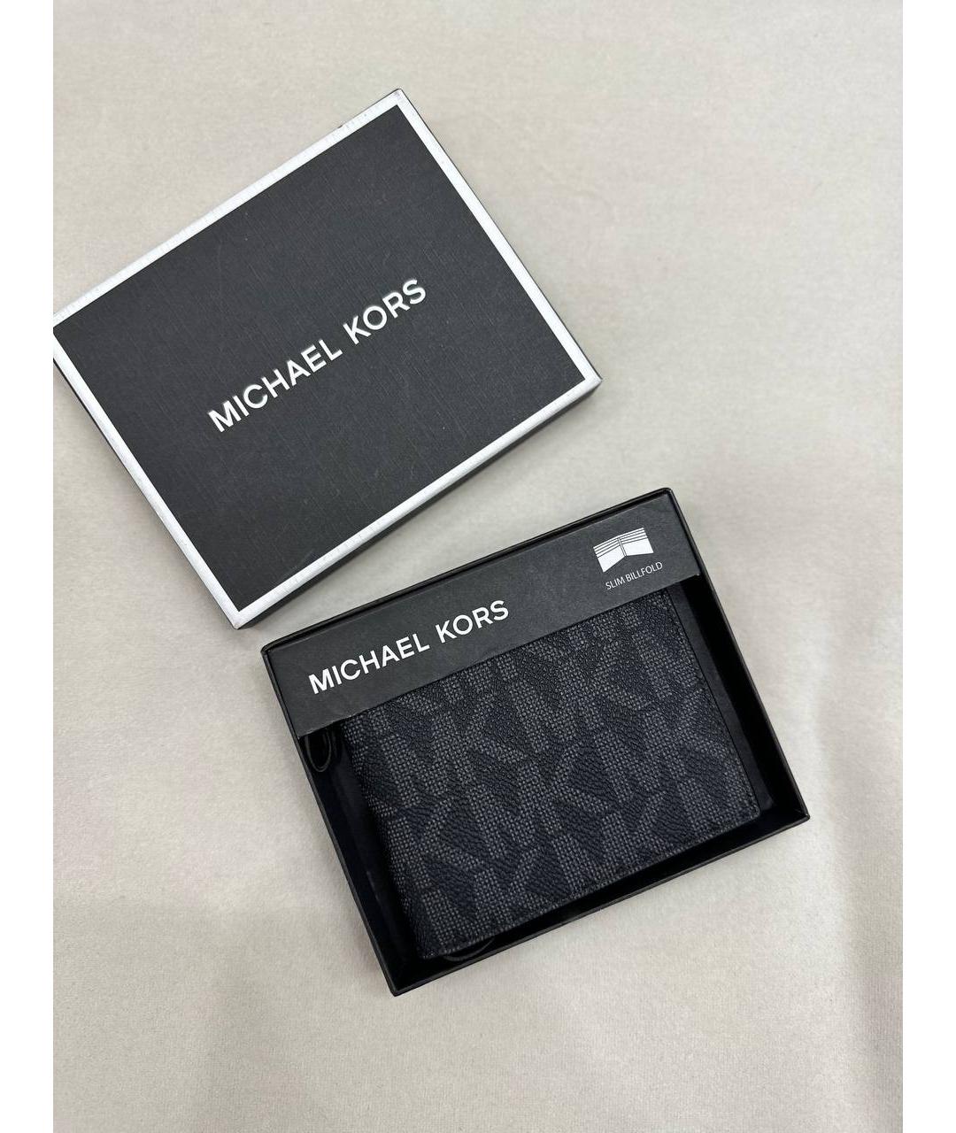 MICHAEL KORS Черный кожаный кошелек, фото 2