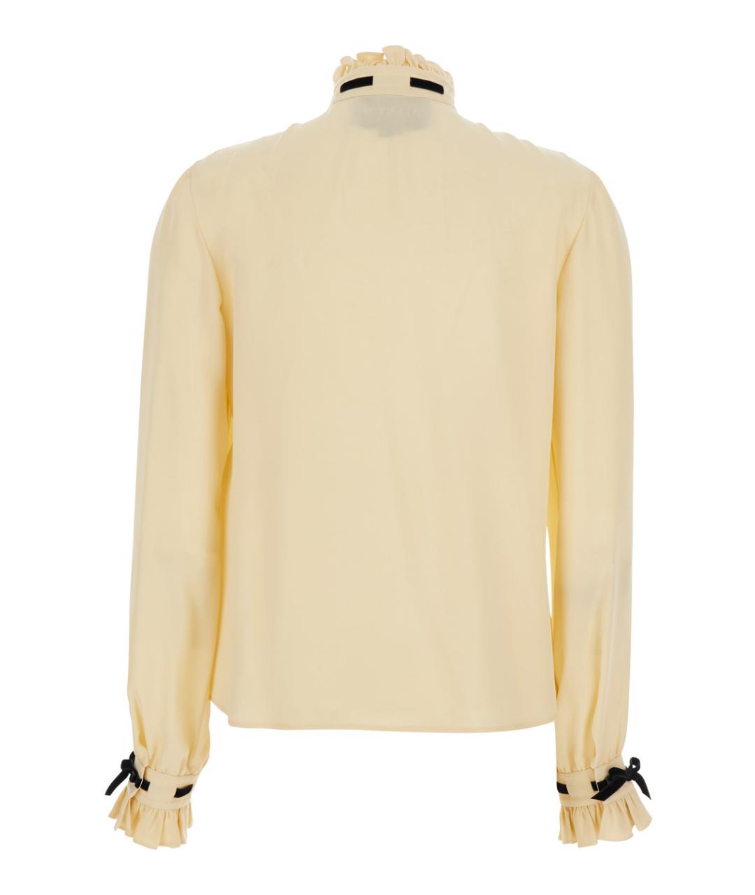 VALENTINO Бежевая шелковая блузы, фото 2