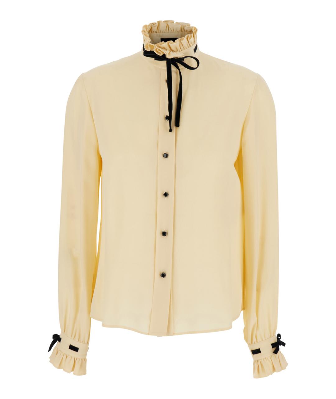 VALENTINO Бежевая шелковая блузы, фото 1