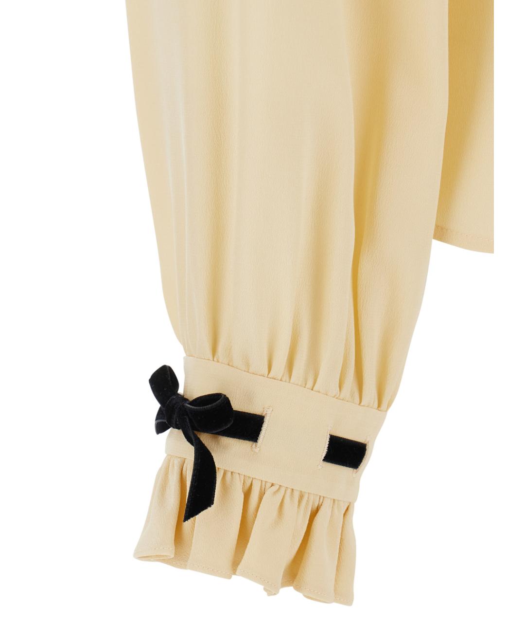 VALENTINO Бежевая шелковая блузы, фото 3