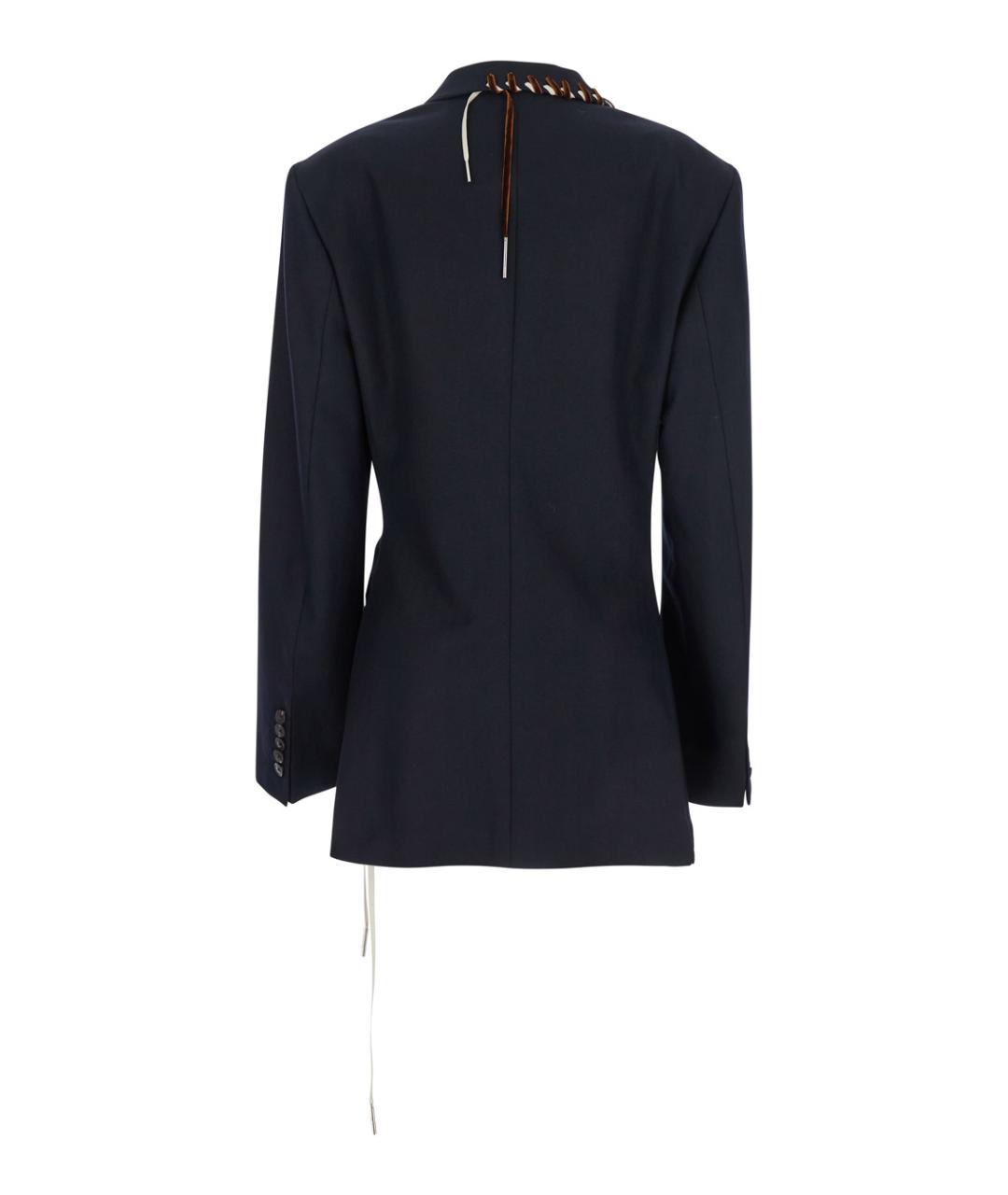 DRIES VAN NOTEN Синий шерстяной жакет/пиджак, фото 2
