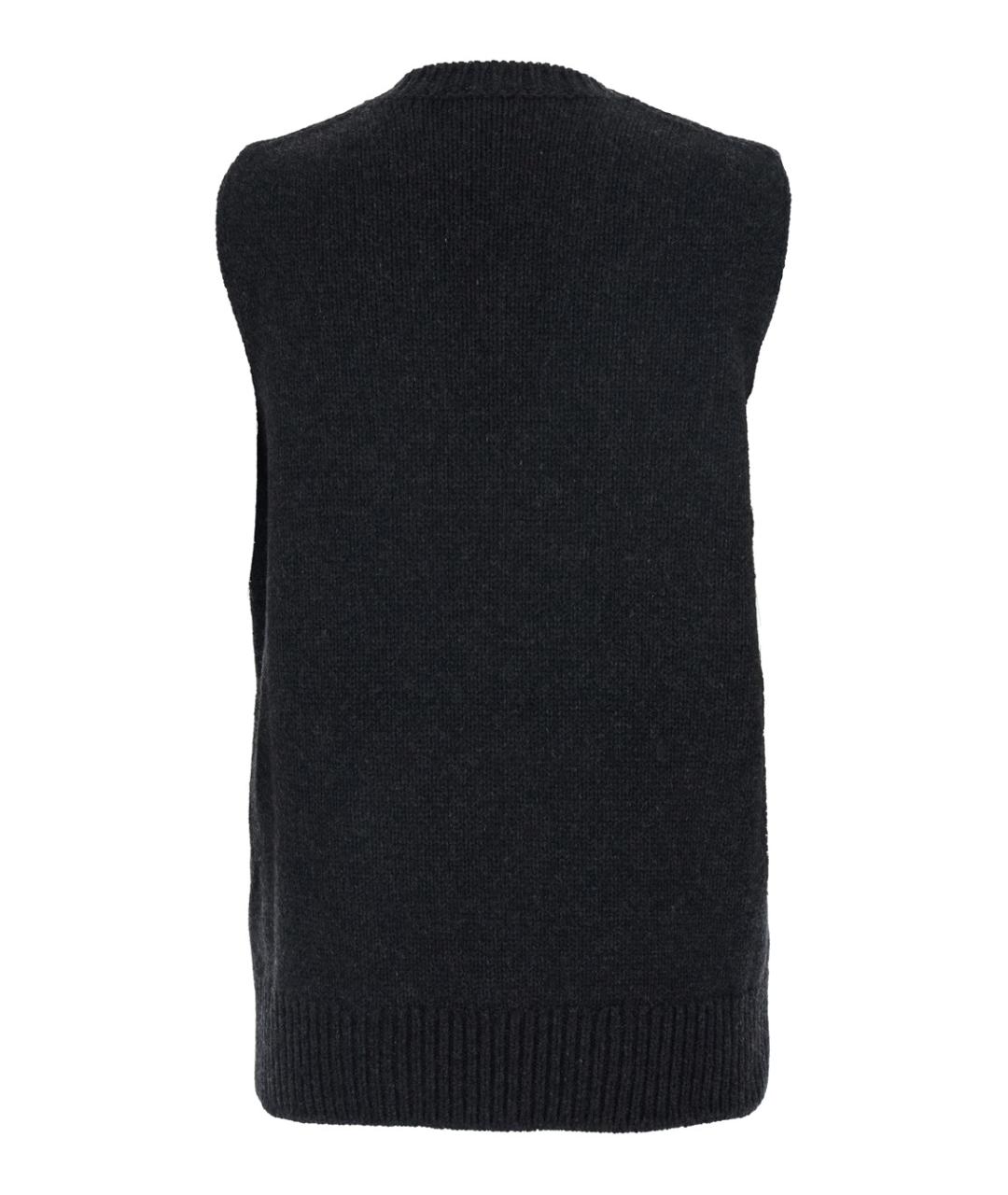 THE ROW Антрацитовая кашемировая жилетка, фото 2