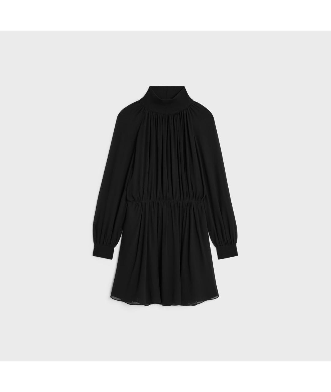 CELINE Черное шелковое вечернее платье, фото 4