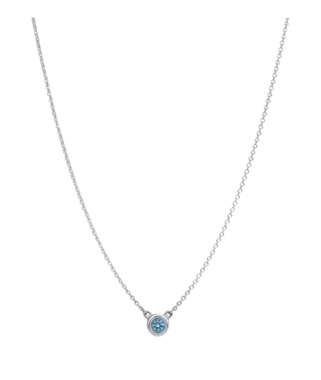 TIFFANY&CO Голубая серебряная подвеска, фото 1