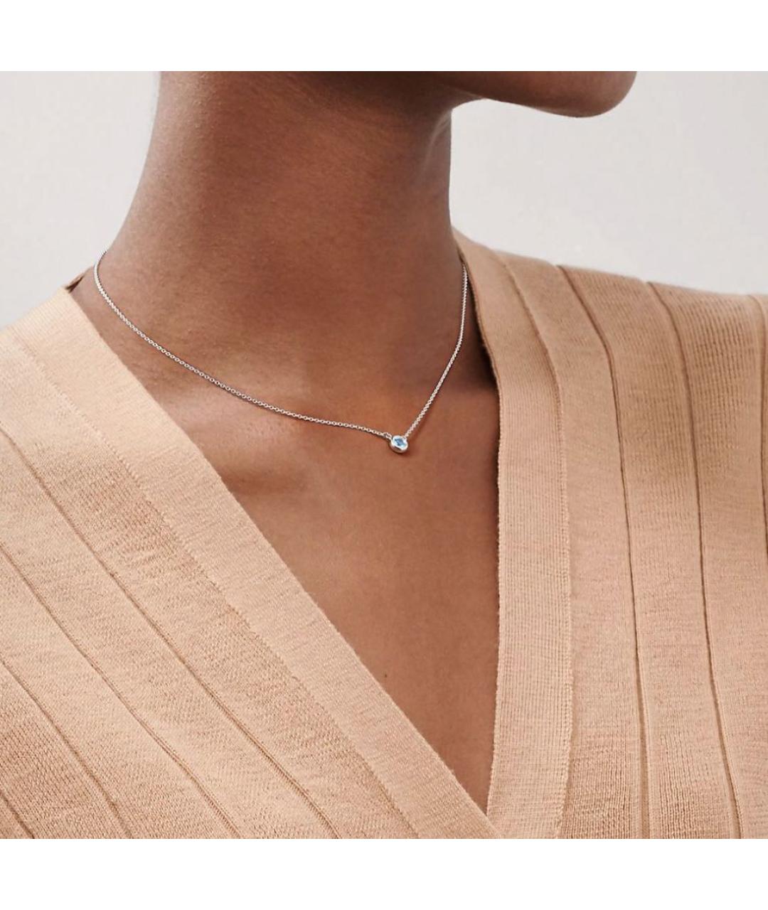 TIFFANY&CO Голубая серебряная подвеска, фото 3