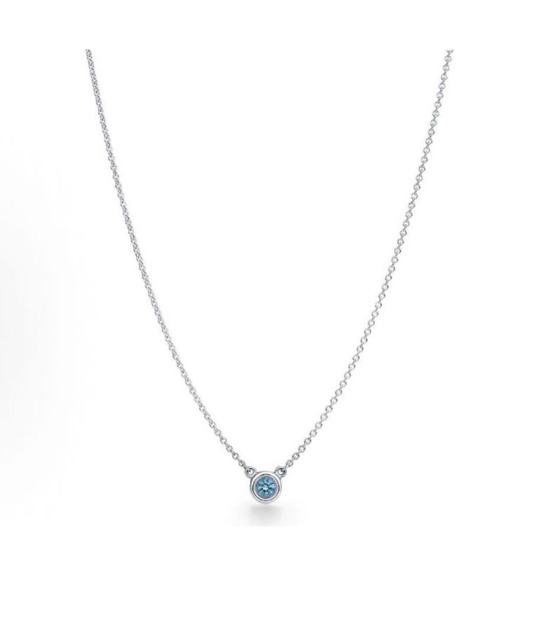 TIFFANY&CO Голубая серебряная подвеска, фото 8