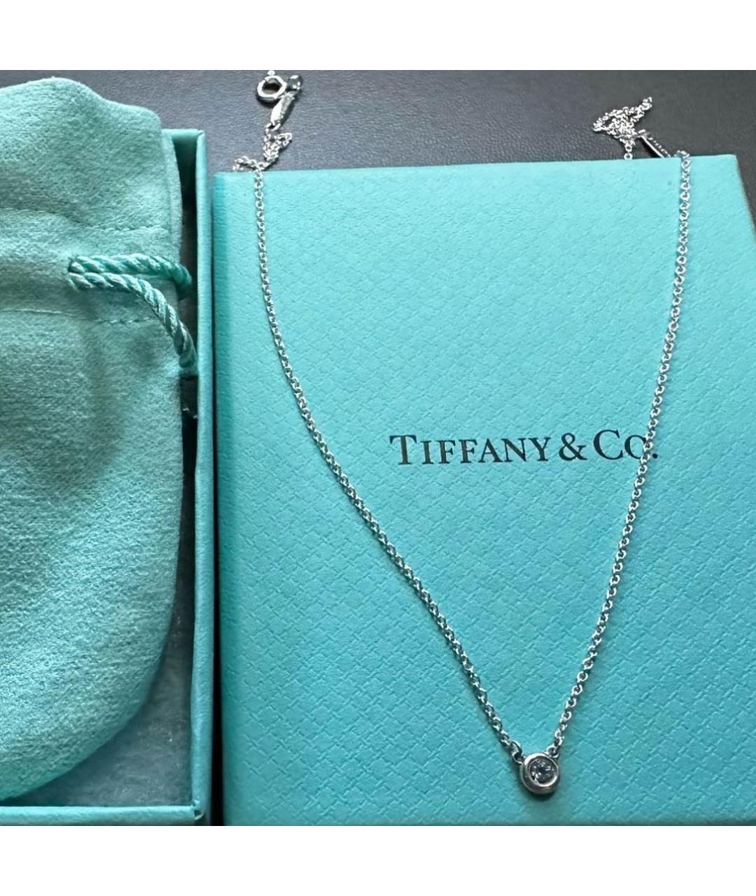 TIFFANY&CO Голубая серебряная подвеска, фото 4