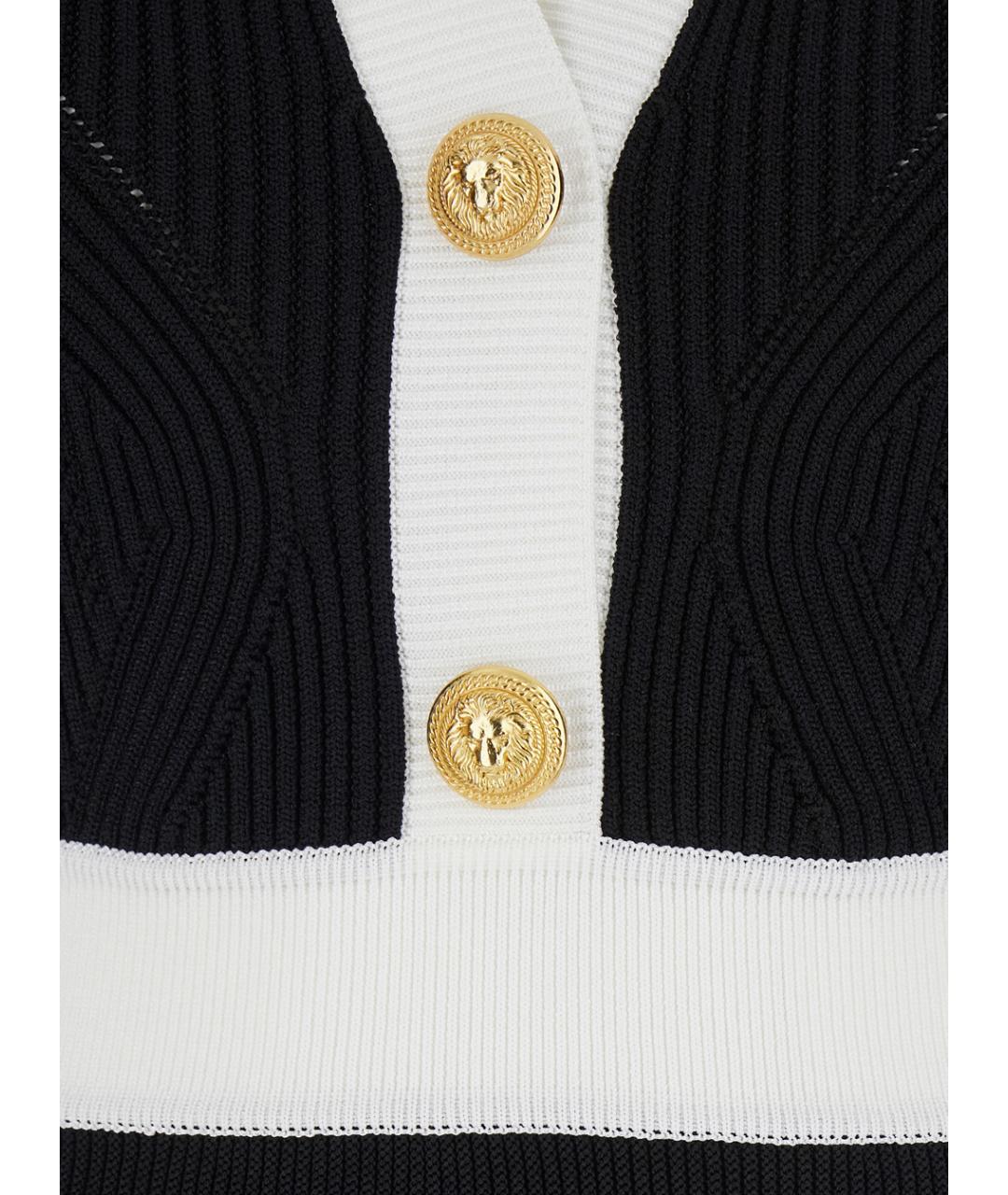 BALMAIN Черное вискозное повседневное платье, фото 3