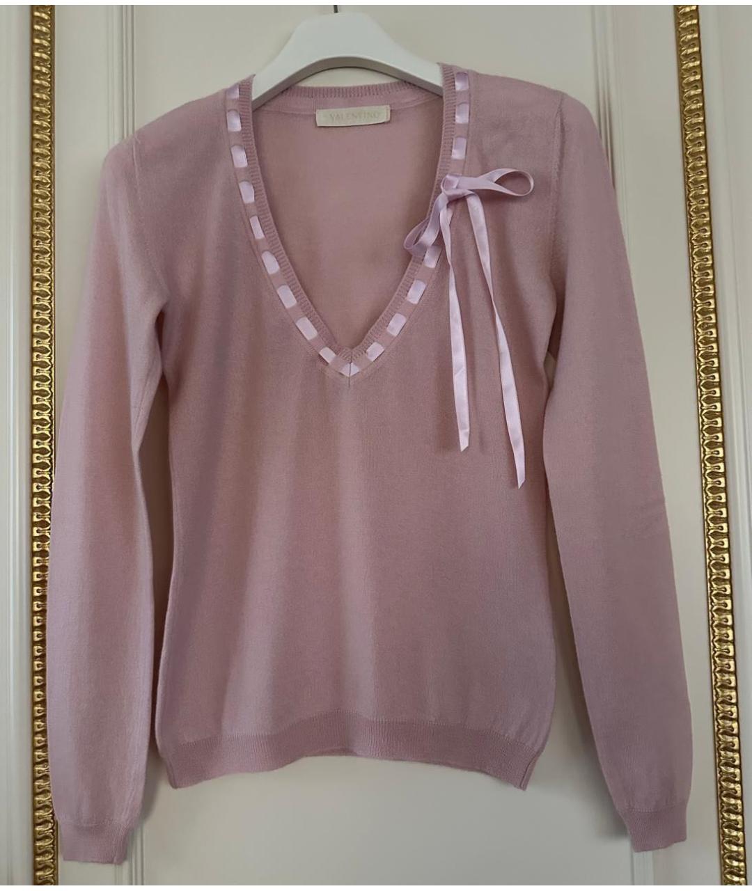 VALENTINO Розовый кашемировый джемпер / свитер, фото 5