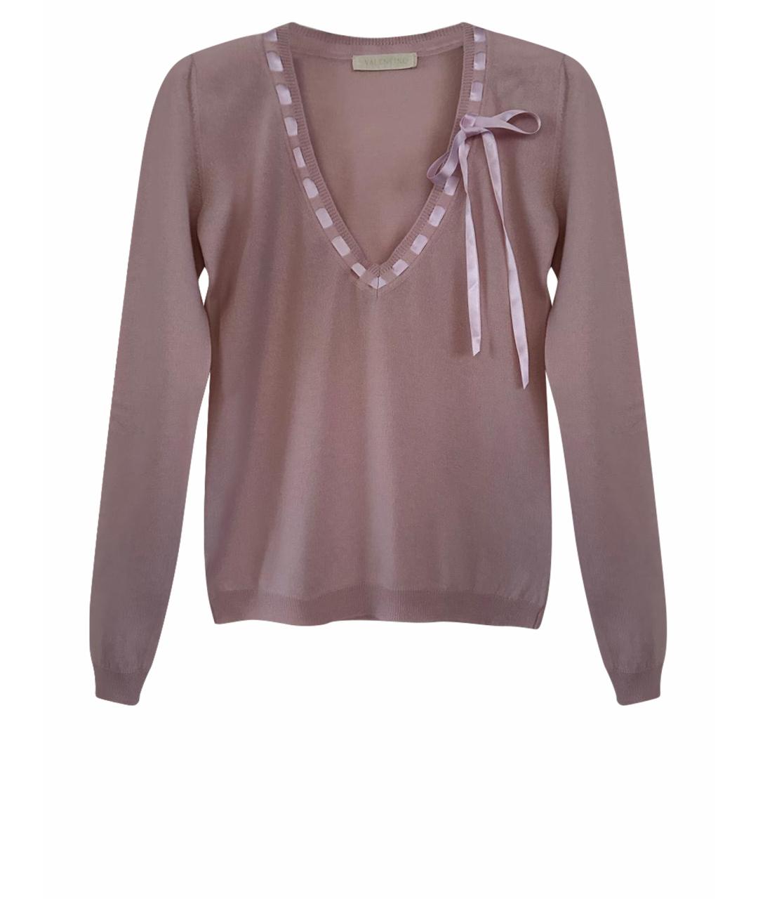 VALENTINO Розовый кашемировый джемпер / свитер, фото 1
