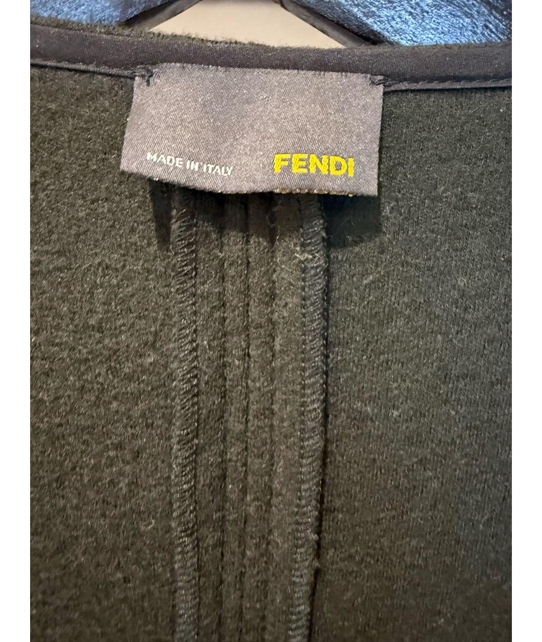 FENDI Зеленые шерстяное коктейльное платье, фото 4