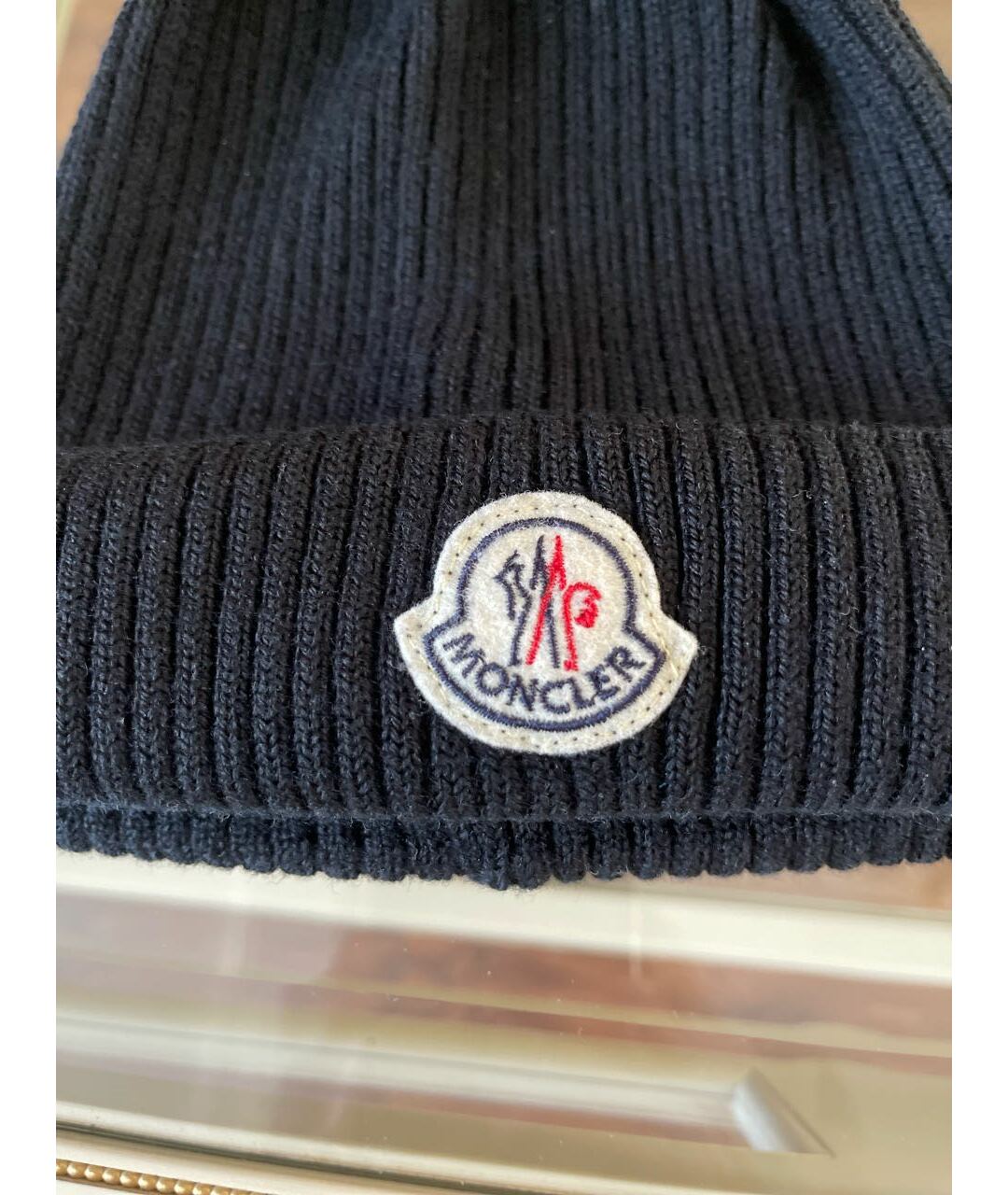 MONCLER Черная шапка, фото 3