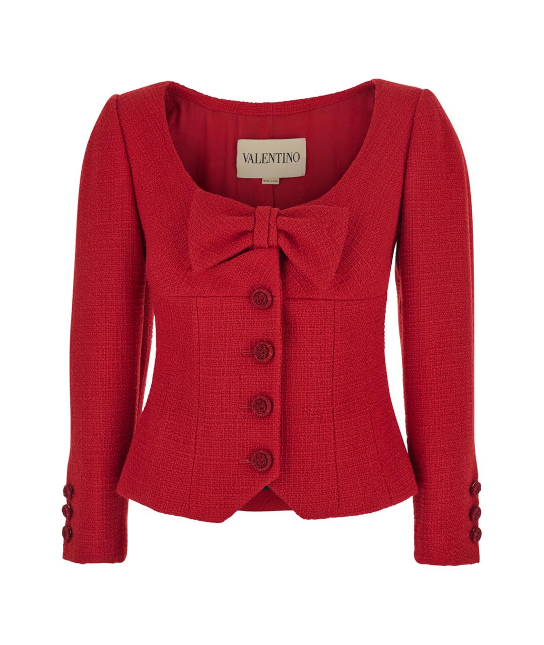 VALENTINO Красный шерстяной жакет/пиджак, фото 1