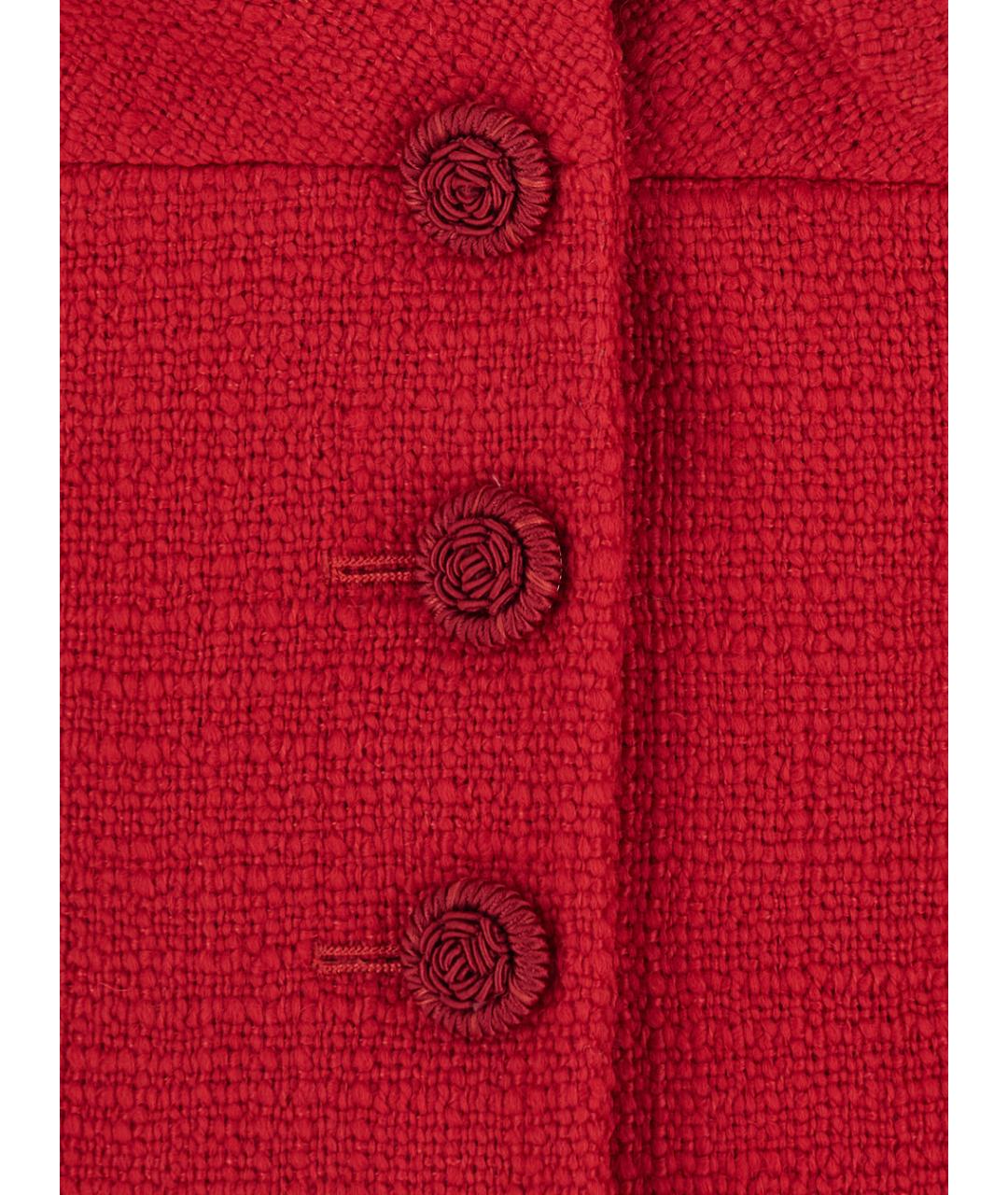 VALENTINO Красный шерстяной жакет/пиджак, фото 3
