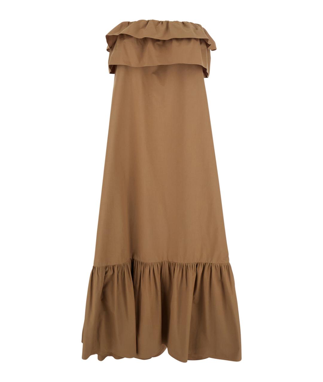 SAINT LAURENT Бежевое хлопковое повседневное платье, фото 1