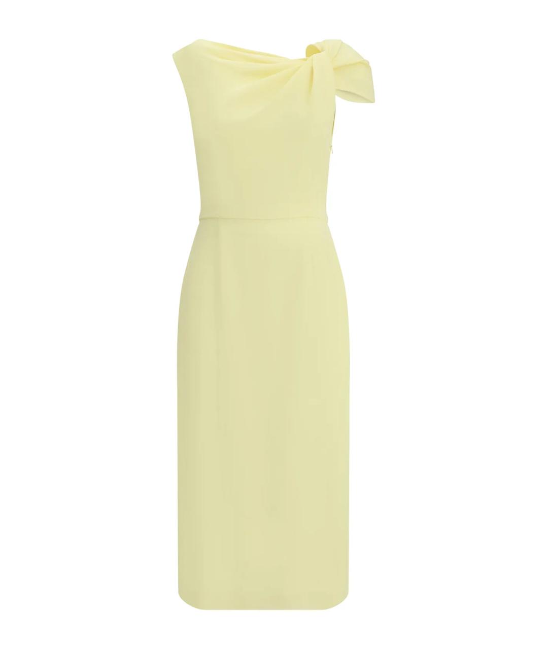 GIVENCHY Желтое вискозное коктейльное платье, фото 1
