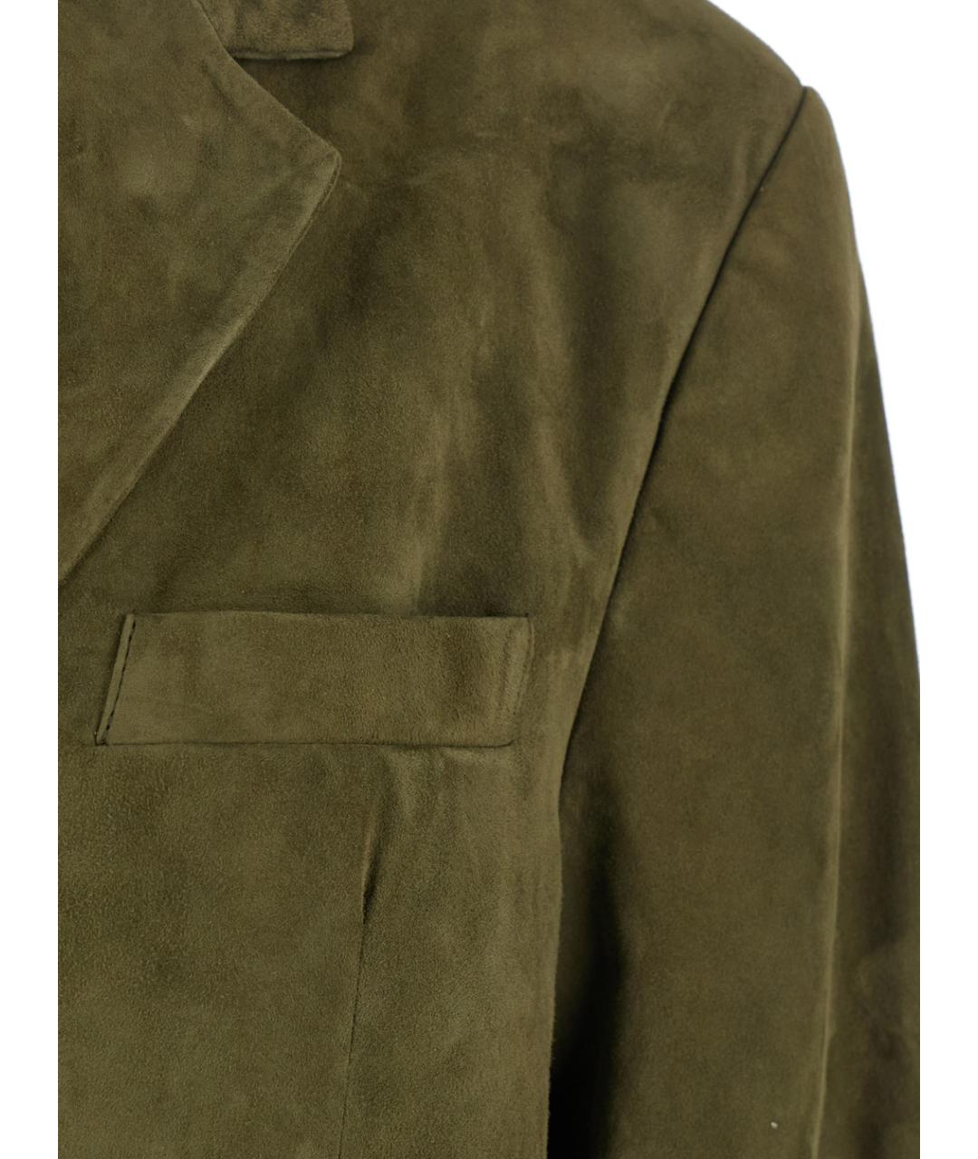 MARNI Зеленый замшевый жакет/пиджак, фото 3