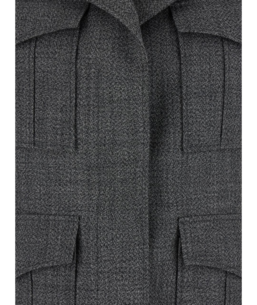 ALEXANDER MCQUEEN Серый шерстяной жакет/пиджак, фото 3