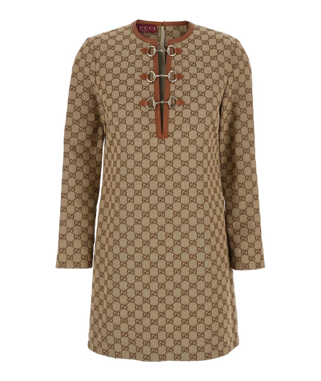 GUCCI Бежевое повседневное платье, фото 1