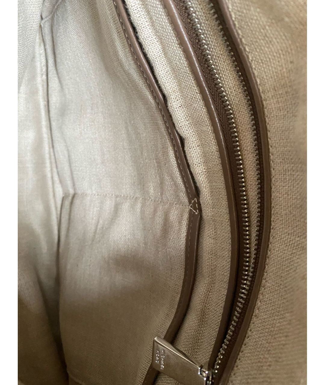 MICHAEL KORS Бежевая кожаная пляжная сумка, фото 6