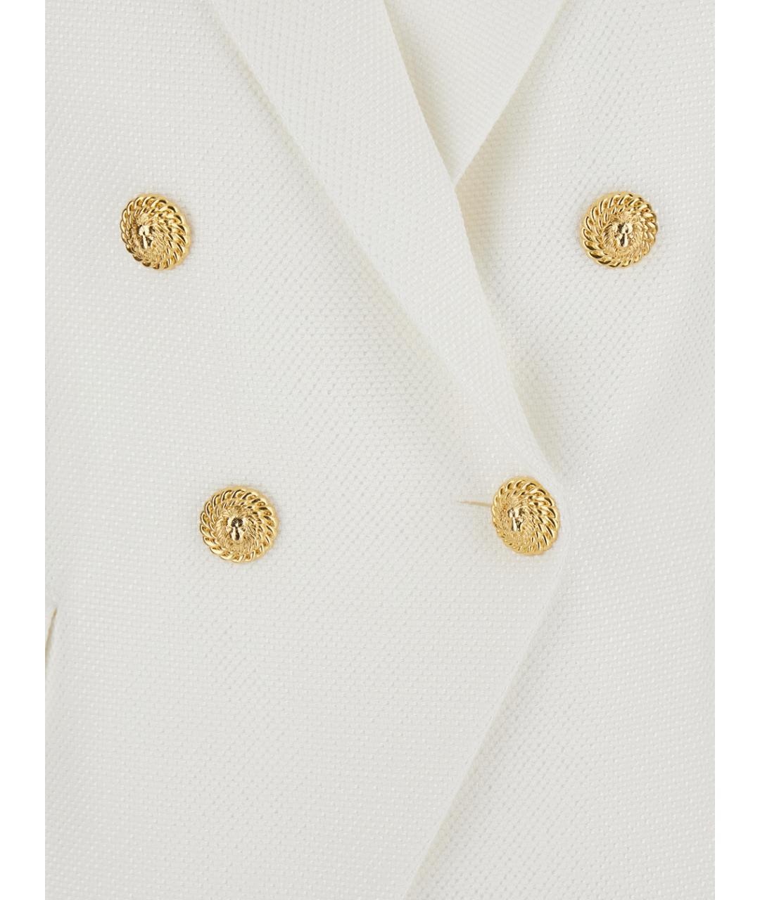 BALMAIN Белый вискозный жакет/пиджак, фото 3