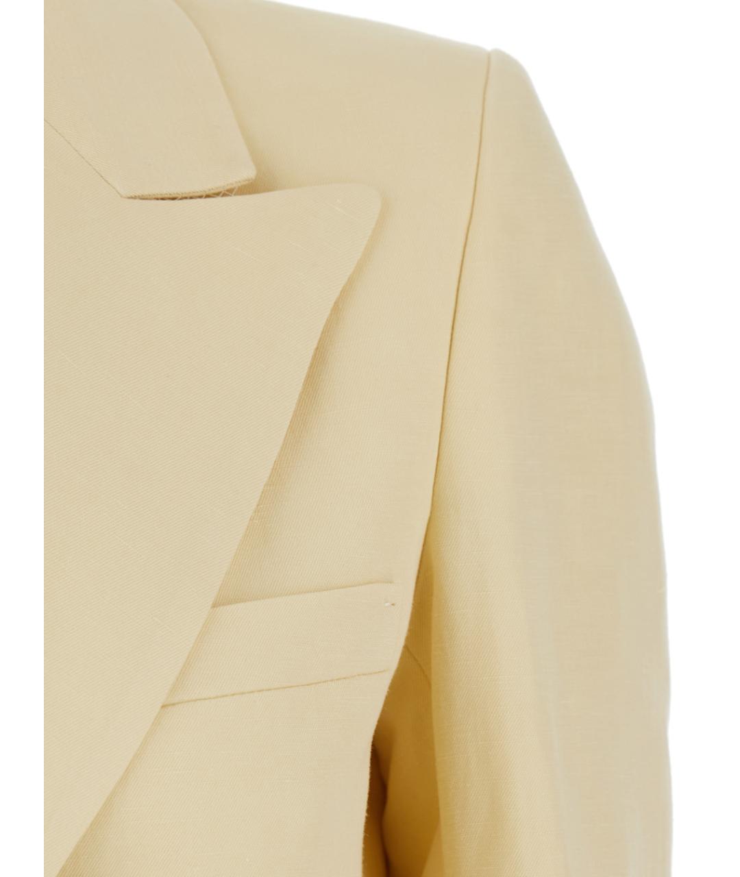 BLAZE MILANO Бежевый льняной жакет/пиджак, фото 3