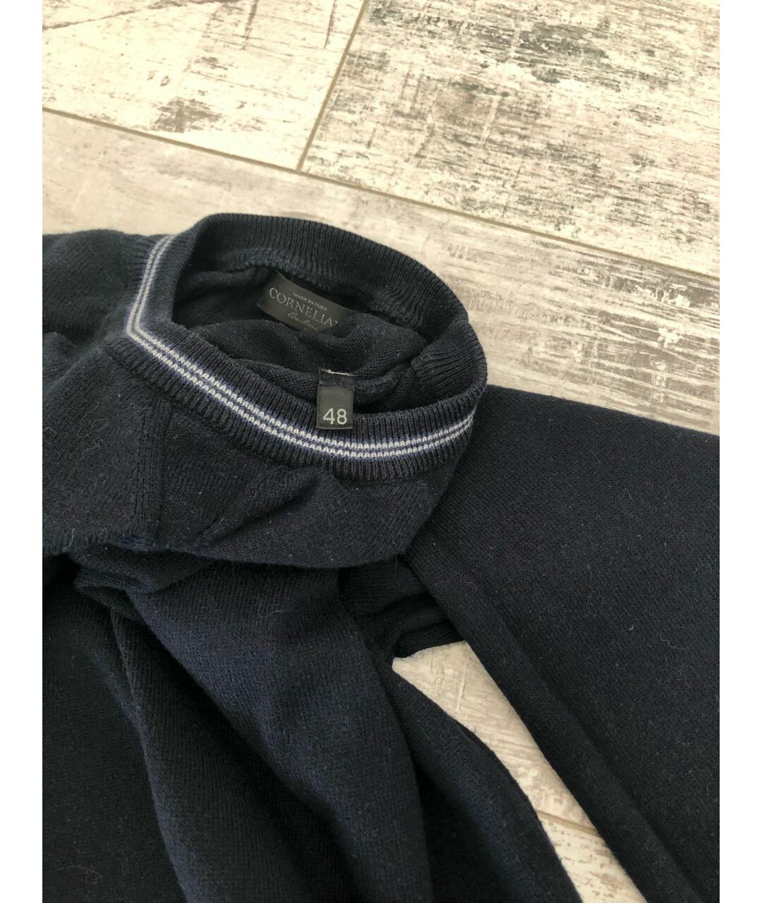CORNELIANI Темно-синий хлопковый джемпер / свитер, фото 4