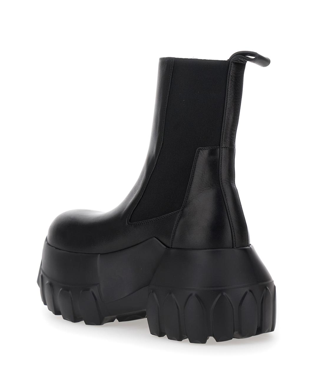 RICK OWENS Черные кожаные ботинки, фото 3