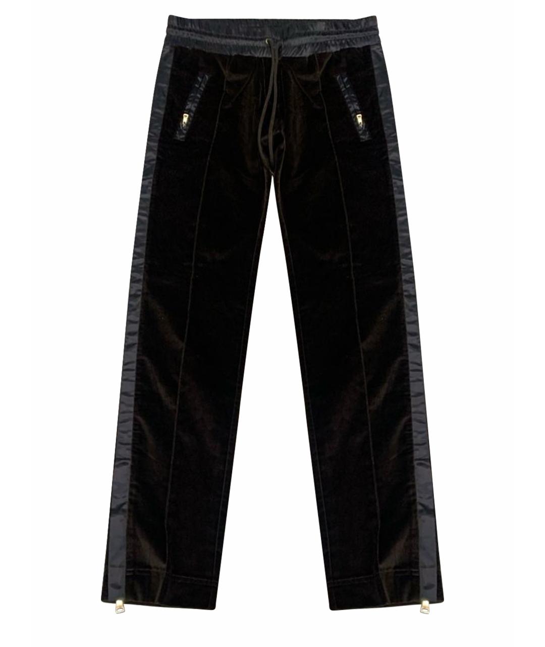 DOLCE&GABBANA Коричневые бархатные прямые брюки, фото 1