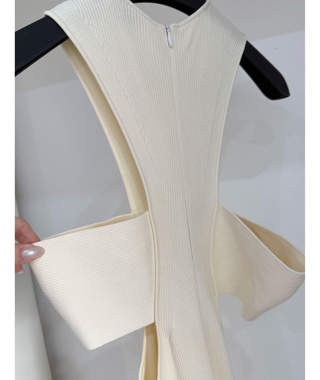 ALEXANDER MCQUEEN Бежевый вискозный сарафан, фото 7