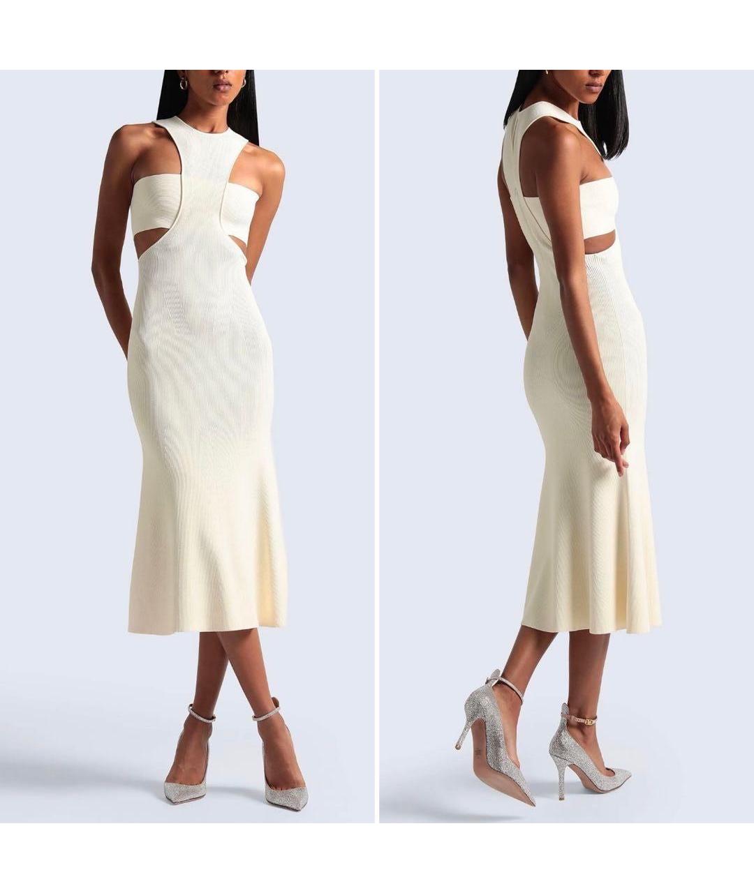 ALEXANDER MCQUEEN Бежевый вискозный сарафан, фото 2