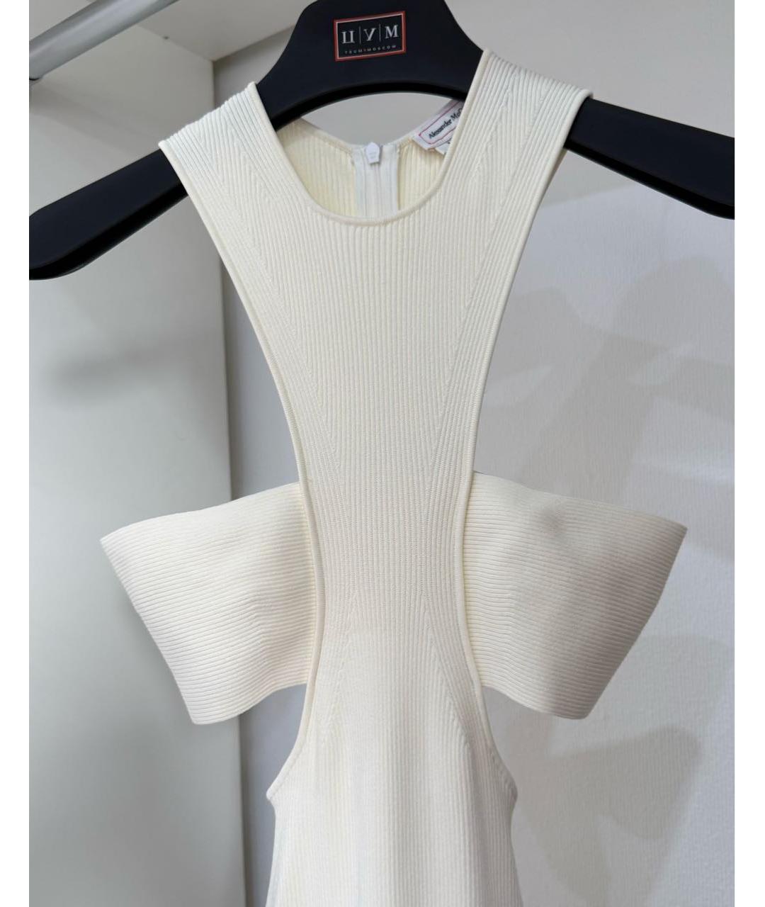 ALEXANDER MCQUEEN Бежевый вискозный сарафан, фото 5