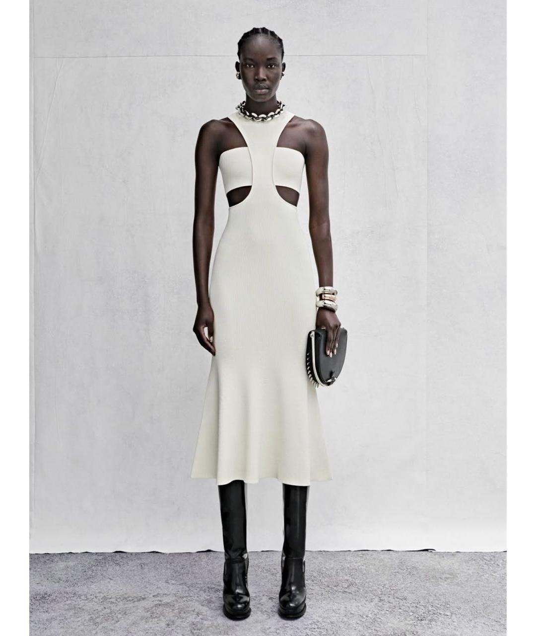 ALEXANDER MCQUEEN Бежевый вискозный сарафан, фото 4