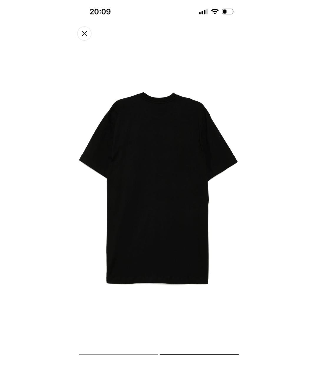 MSGM Черное хлопковое повседневное платье, фото 2